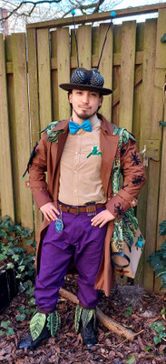 Entomologist costume designed and made for 'Van 't Ende Producties'.