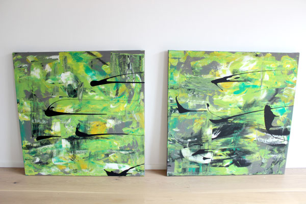 TANZ AUF GRÜN No. 1 + No. 2, 2019