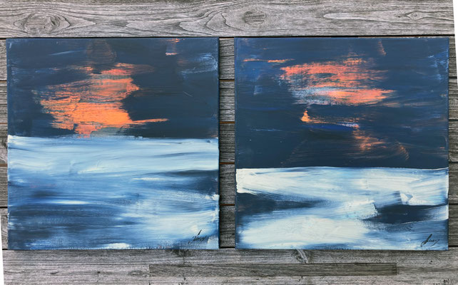 SONNENUNTERGANG No. 1 + No. 2, 2019