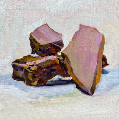 Dirt Clod (untitled), 10" x 10" Oil on Canvas 2021