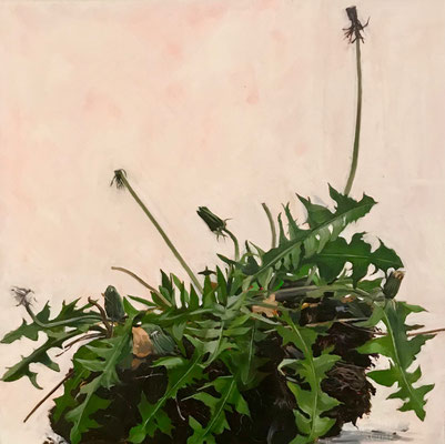 Weed Wedge, oil on canvas 12" x 12" 2018