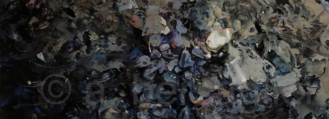 Winter Dirt, Oil on Canvas 18" x 48" 2019