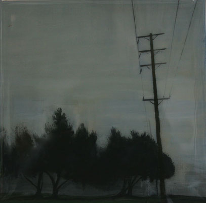 Foggy Tree Series, Oil on Panel, 4" x 4", 2014