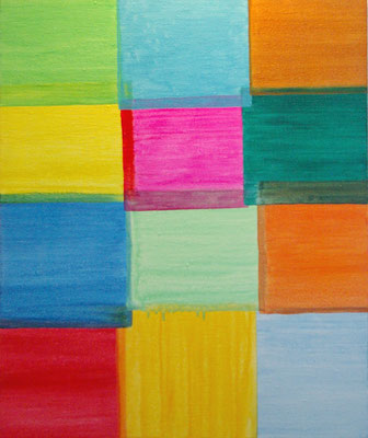 装飾 "Decorative" watercolors, acrylics on canvas, 727×606mm, 2010