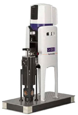 A Cryofree® optical cryostat for spectroscopy applications providing a temperature-controlled, sample-in-exchange-gas measurement environment, with sample access via a unique top-loading mechanism.