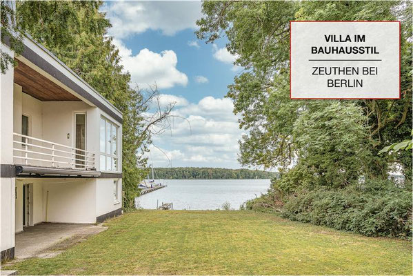 Verkaufte Villa im Bauhausstil in Zeuthen bei Berlin mit direktem Wasserblick
