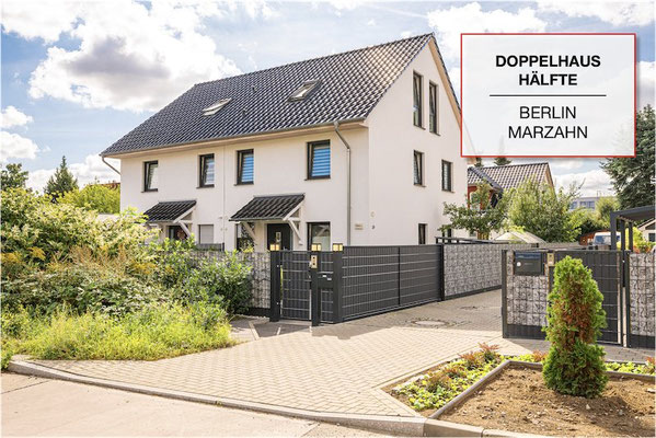 Verkaufte Doppelhaushälfte in Berlin-Marzahn mit modernem Garten und Einfahrt