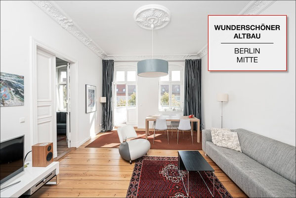 Verkaufte Altbauwohnung in Berlin-Mitte mit Stuckdecke und Dielenboden