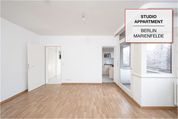 Verkauftes Studio-Apartment in Berlin-Marienfelde mit hellem Wohnbereich