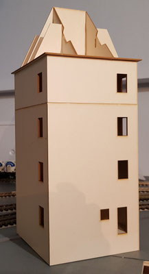Der Siloturm im Rohbau