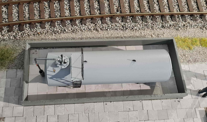 Ansicht des Tanks am Verwendungsort