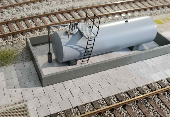 Ansicht des Tanks am Verwendungsort