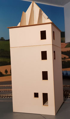 Der Siloturm im Rohbau