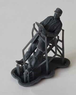 Figur mit Stützstreben von 3D-Studio