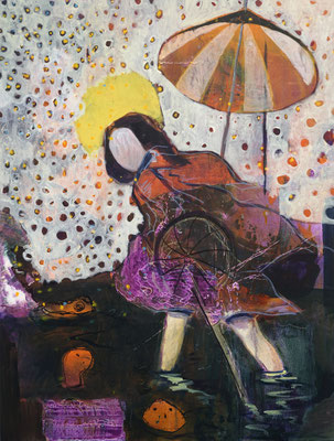 PhilippKummer | you worry too much | 2025 | Kreide Acryl auf Leinwand | 90x70cm