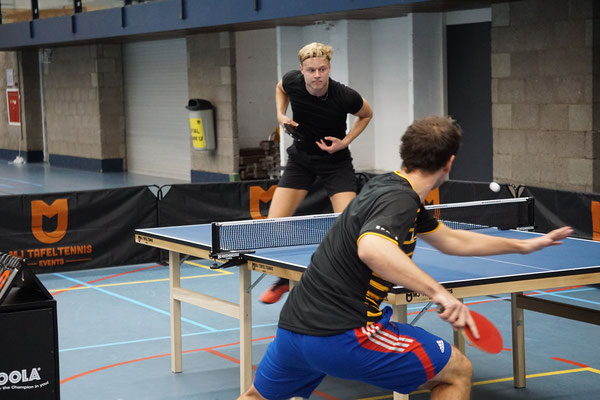 Koen Hageraats in his favorite racketlon sport: table tennis