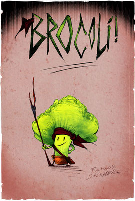 charadesign barbare-charadesign legume-dessin legume-dessin personnage legume-francois-salem-food-angers-francois-salembier-illustrateur-illustration-personnage-charadesign-challenge-adventure-aventure-aventurier-brocoli-auteur-bd-dessin-illustration