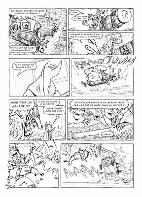 bd-storyboarder-storyboard encrage ink comics-medieval-fantastique-auteur-personnages-animeaux-jeunesse-gentil-magie-monde-bande-dessinée-duel