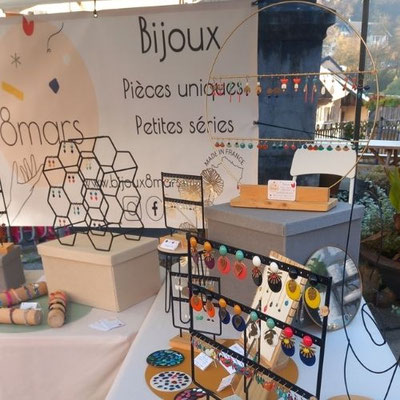 stand bijoux 8mars marchés artisans créateurs