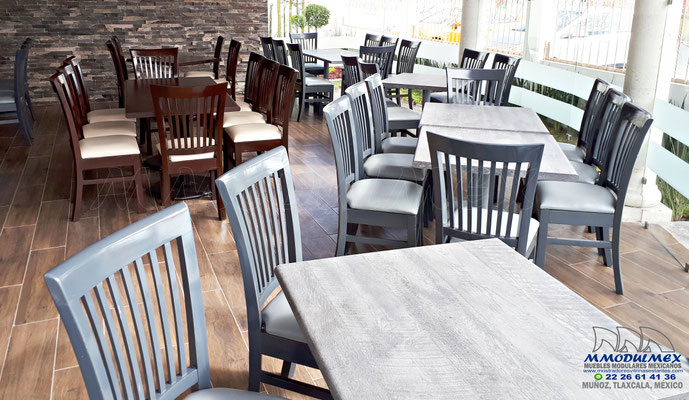 Sillas de madera para restaurantes, mesas para restaurantes