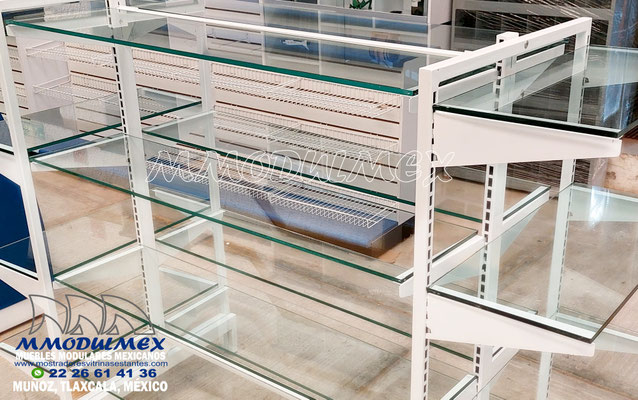 Góndolas metálicas para farmacias