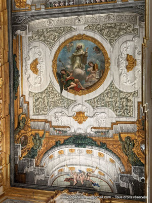 Matera - Duomo : Un grand docteur de l’Église, Saint Jean de Matera ou Saint Augustin d'Hippone (?) (Plafond de la nef, médaillon Ouest)