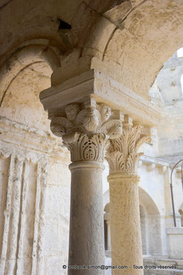 [NU926-2023-6217] 13 - Montmajour - Abbaye Saint-Pierre - Cloître : Feuilles d'acanthe (Galerie Est)