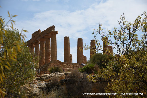 [NU906-2019-1549] Agrigente - Temple d'Héra (Junon) : Angle extérieur Nord-Ouest