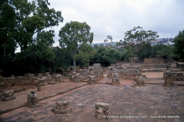 [073-1978-28] Tipasa de Maurétanie : Cour du nouveau temple - En arrière-plan, le temple anonyme