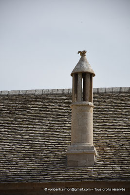 [NU923-2022-4105] 84 - Sénanque - Chauffoir : Cheminée romane surmontant le toit du chauffoir