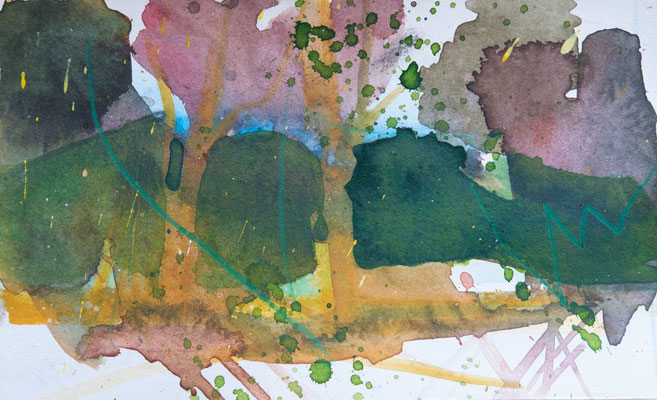 77 o.T. 19x12 Aquarell Mischtechnik