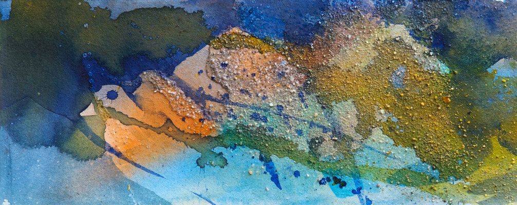78 o.T. 25,5x10,5 Aquarell Mischtechnik