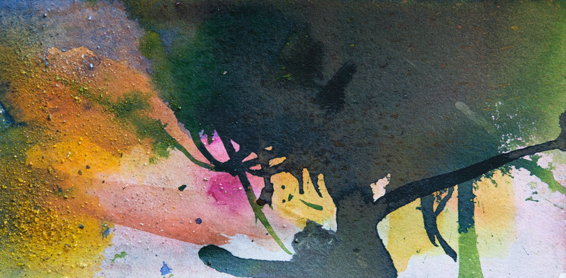 79 o.T. 20x10 Aquarell Mischtechnik