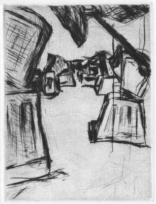 Donath, Christine, Am Strand, Kaltnadel 1988, 2-20, 16x12 cm, gerahmt / 80 Euro