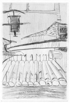 Stöcker, Henry, oT, Kaltnadel 1994, 4-30, 15x10 cm / 50 Euro