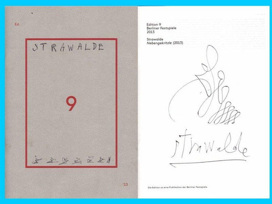 Strawalde, Heft Berliner Festspiele Edition 9, außen und innen überzeichnet und signiert, 21,0 x14,5 cm / 20 Euro