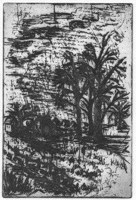  Albrecht, Roswitha : Im Frühling, Reservage, 2017, 15x10 cm / 20 Euro