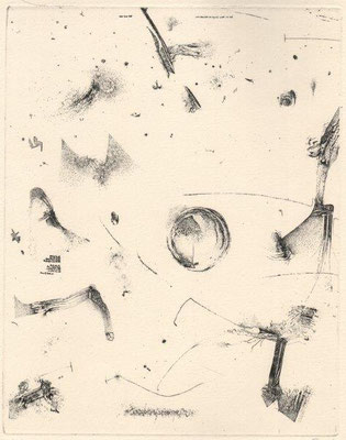 Ranft, Thomas, Für Ernst Jandl hier und dort, Radierung, 1984, 177-200, 25x20 cm / 80