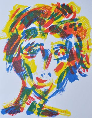 Schlangenbader, Peter, Muse, Farbsiebdruck, 2017, ea, 59x42 cm / 180 Euro