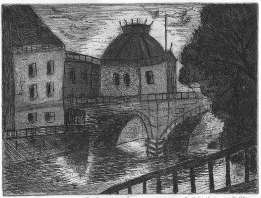 Schneider, Elsbeth, Bodemuseum II, Radierung-Aquatinta, 2017, 1-6, 19,5x26 cm / 120 Euro