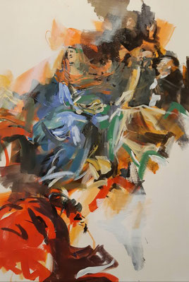 "Pfingsten", Acryl, 70 x 50 cm, 2022, frei nach Kremser Schmidt, IM VERKAUF € 1.400