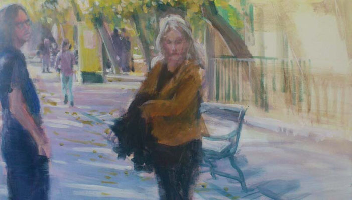 "Schlüsselsuchen ", Acryl, 70x60cm, 2014