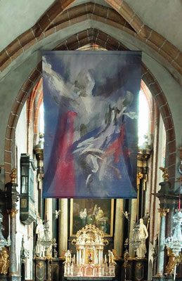 Fastentuch "Der Auferstandene", Foto 24.03. , 13.15 Uhr