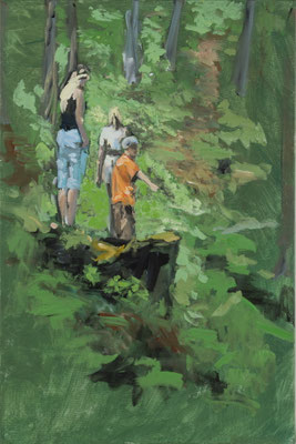 "Hinweisen", Acryl, 50x80cm, 2015