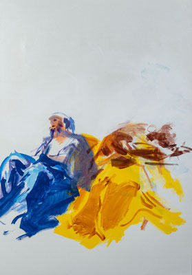 Jakobus der Ältere und seine Frau, Acryl | 100 x 70 cm | 2020, € 2.400