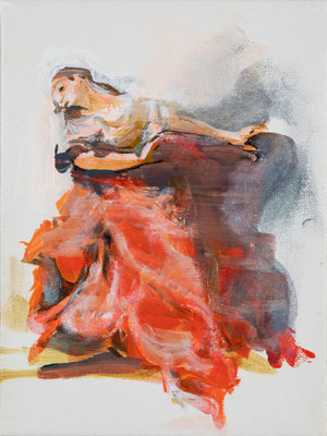 Barbara, Acryl | 24 x18 cm| 2019, frei nach Kremser Schmidt