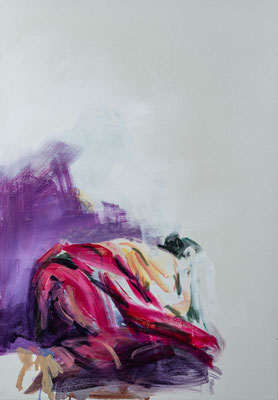 Die Verzweiflung der Frau des Judas Iskarioth, Acryl | 100 x 70 cm | 2020, € 2.400