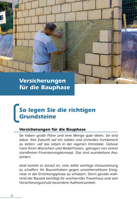 AXA Versicherungen AG, Info-Handbuch für Bauherren