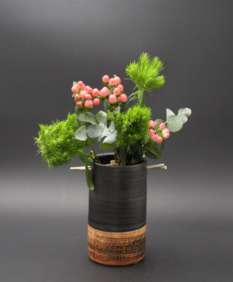 Weinkühler Vase Dekor Schiefer, H ca. 21 cm ø ca. 11 cm