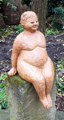 Keramik Figur, handgemacht, Dicker Mann